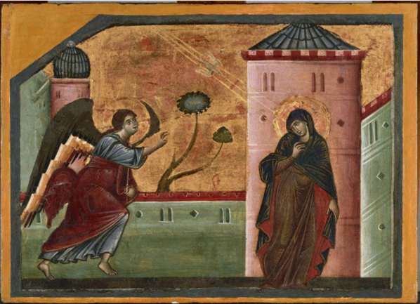 The Annunciation ca.1276 by Guido da Siena fl. 1262-1279 Princeton University Art Museum NJ y144